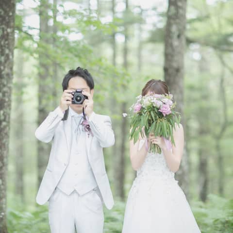 想い出の場所や森の中でフォトウェディング ◆ロケフォトプラン